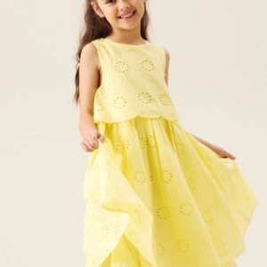 Natalie Broderie Bow Back Dress