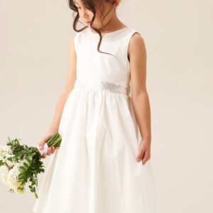 Cassidy Ivory Sequin Bow Dress