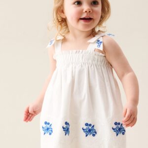 Alessia Embroidered Scalloped Dress